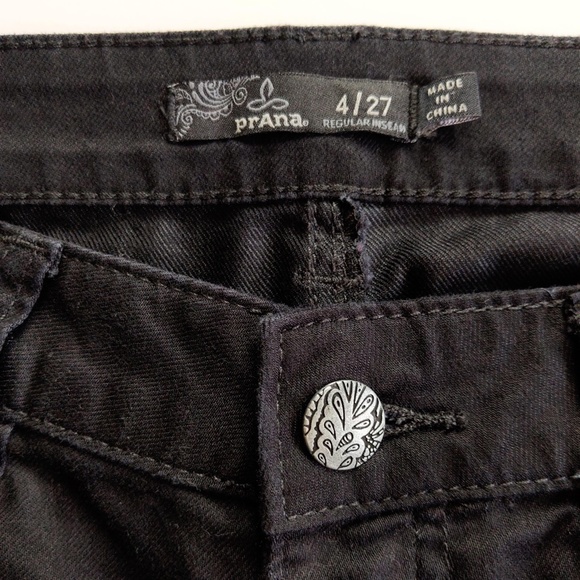 Prana Black Mid Rise Straight Leg Organic Cotton Jeans - Picture 3 of 13